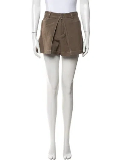 Pre-owned Alexis Mini Shorts In Brown