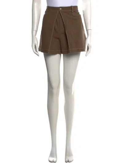 Pre-owned Alexis Mini Shorts In Brown