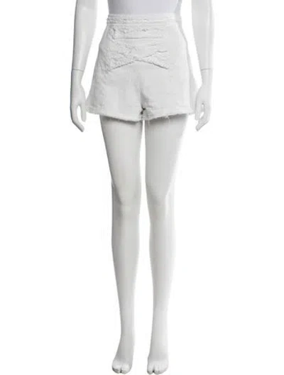 Pre-owned Alexis Mini Shorts In White