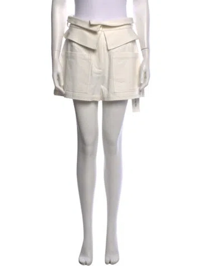 Pre-owned Alexis Mini Shorts In White