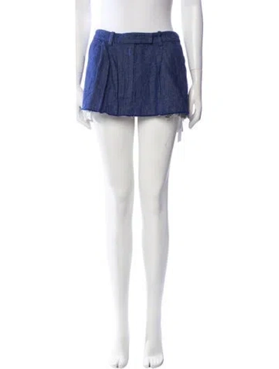 Pre-owned Alexis Mini Skirt In Blue