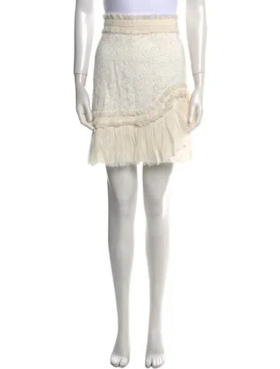 Pre-owned Alexis Mini Skirt In Neutral