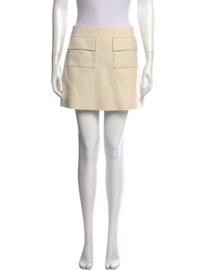 Pre-owned Alexis Mini Skirt In Neutral