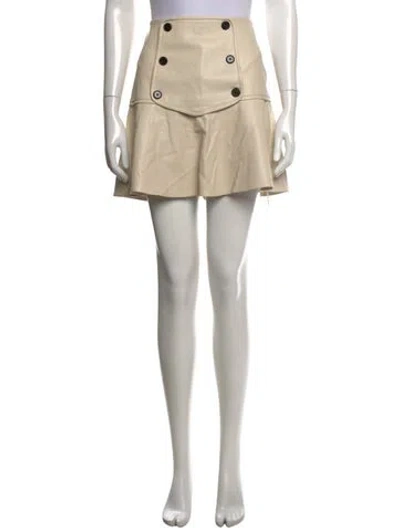 Pre-owned Alexis Mini Skirt In Neutrals