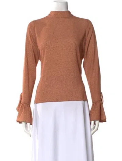 Pre-owned Alexis Mock Neck Long Sleeve Sweatshirt In Neutral