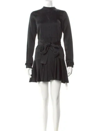 Pre-owned Alexis Mock Neck Mini Dress In Black