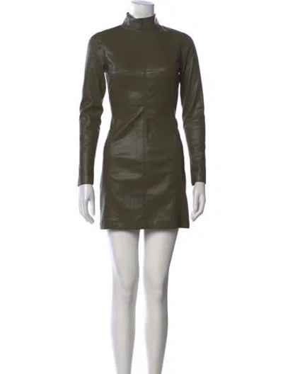 Pre-owned Alexis Mock Neck Mini Dress In Black
