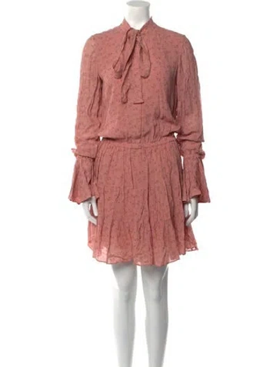 Pre-owned Alexis Mock Neck Mini Dress In Multi