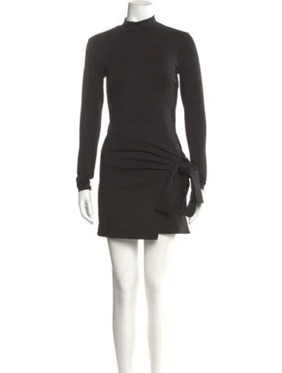 Pre-owned Alexis Mock Neck Mini Dress W/ Tags In Gray