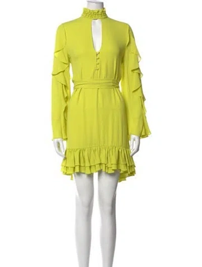 Pre-owned Alexis Mock Neck Mini Dress W/ Tags In Green