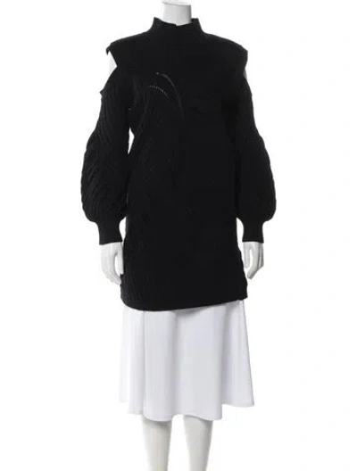 Pre-owned Alexis Mock Neck Sweater In Black