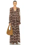 Alexis Mykael Dress In Brown