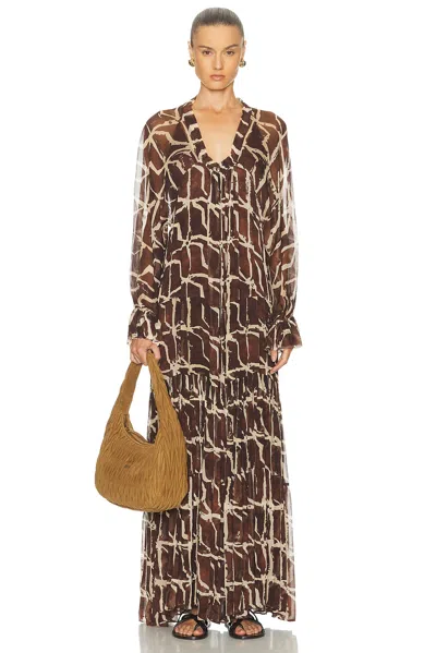 Alexis Mykael Dress In Brown