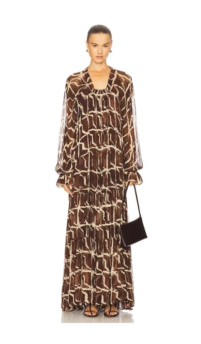 Alexis Mykael Dress In Brown