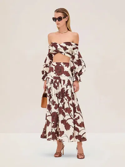 Alexis Napoli Skirt In Obsidian Brown