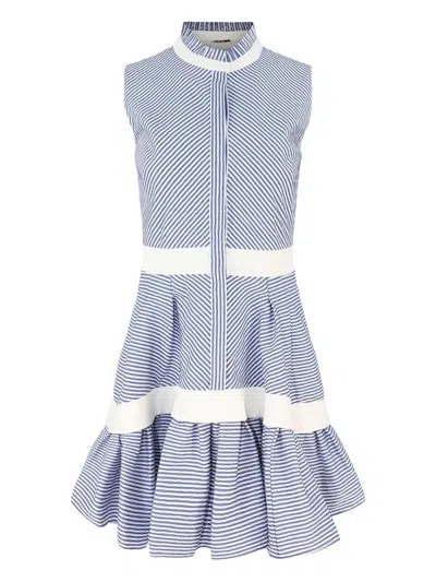 Alexis Natacha Striped Mini Dress In Blue