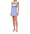 Alexis Nava Mini Dress In Blue Brushstroke In Blue