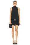 Alexis Noemy Buckle Ruffled Dress In Black