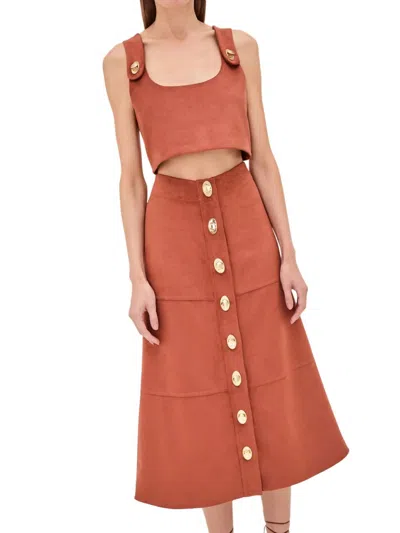 Alexis Norie Top In Auburn In Red