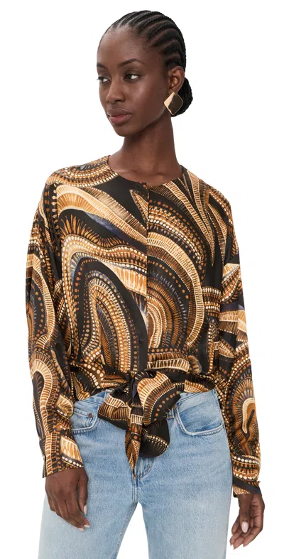 Alexis Novare Top Gold Kaleidoscope In Multi