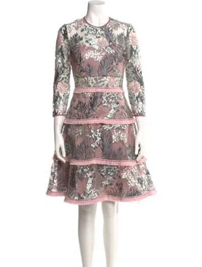 Pre-owned Alexis Nylon Knee-length Dress In Gray