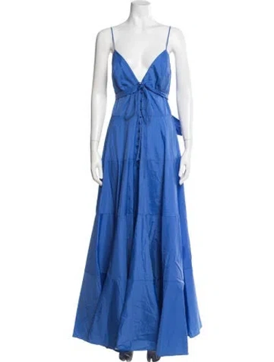 Pre-owned Alexis Nylon Long Dress In Blue