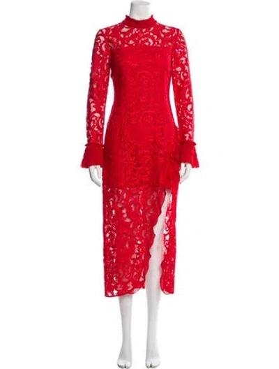 Pre-owned Alexis Nylon Long Dress In Red