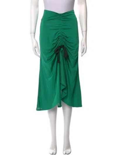 Pre-owned Alexis Nylon Midi Length Skirt In Green