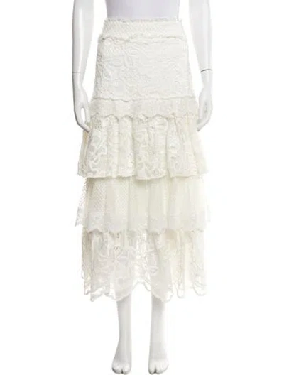 Pre-owned Alexis Nylon Midi Length Skirt In Neutral