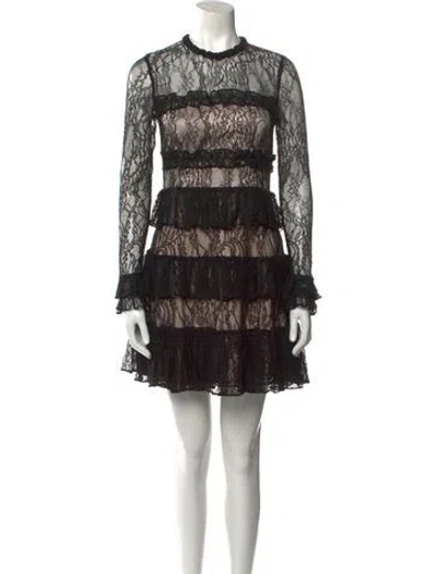 Pre-owned Alexis Nylon Mini Dress In Black
