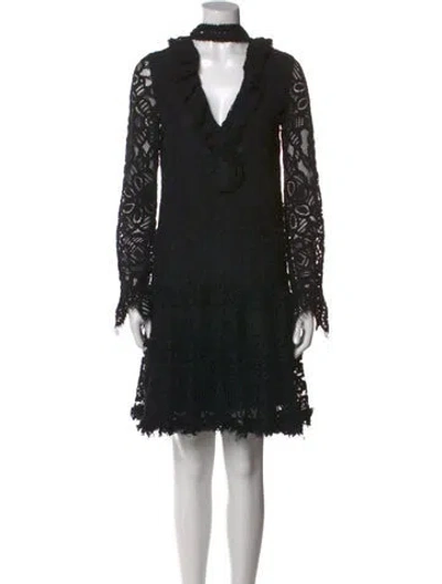 Pre-owned Alexis Nylon Mini Dress In Black