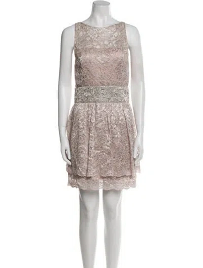 Pre-owned Alexis Nylon Mini Dress In Neutral