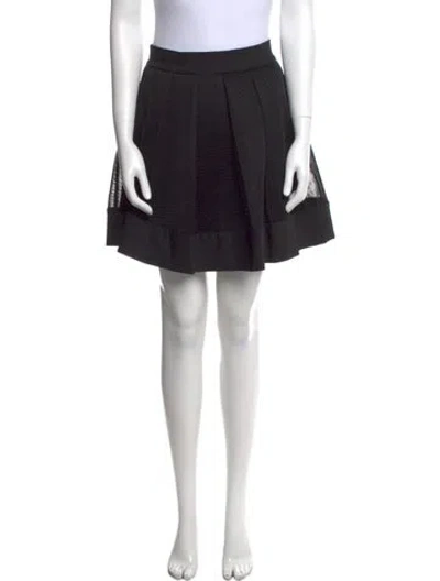Pre-owned Alexis Nylon Mini Skirt In Black