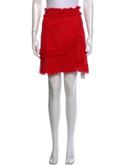 Pre-owned Alexis Nylon Mini Skirt W/ Tags In Red