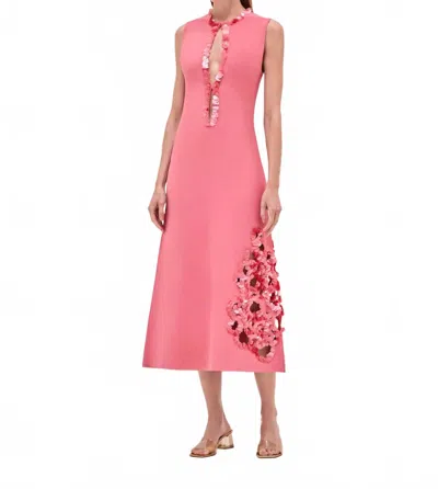 Alexis Obarra Midi Dress In Dahlia In Pink