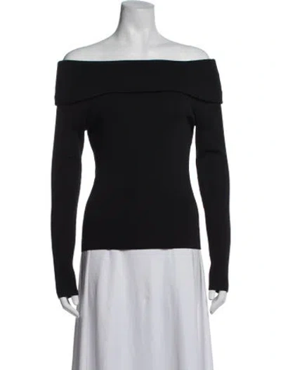 Pre-owned Alexis Off-the-shoulder Long Sleeve Top W/ Tags In Black