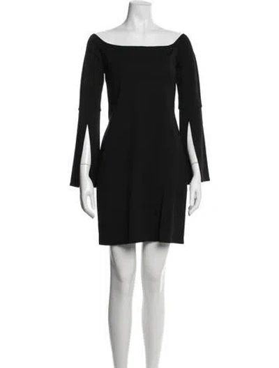 Pre-owned Alexis Off-the-shoulder Mini Dress In Blue