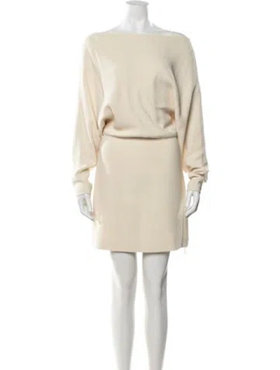 Pre-owned Alexis Off-the-shoulder Mini Dress W/ Tags In Neutral