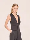Alexis Oliver Vest In Black In Gray