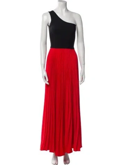 Pre-owned Alexis One-shoulder Long Dress In Multi