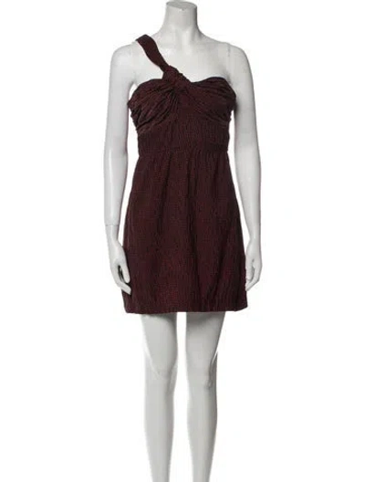 Pre-owned Alexis One-shoulder Mini Dress In Black
