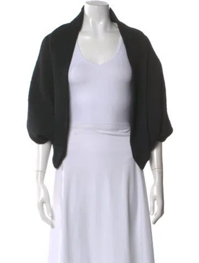 Pre-owned Alexis Open Front Sweater In Black