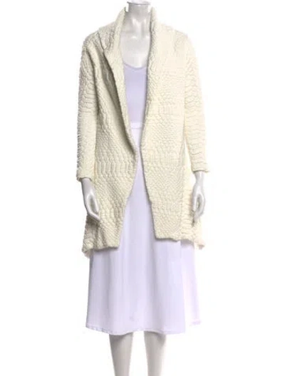 Pre-owned Alexis Open Front Sweater In Neutral