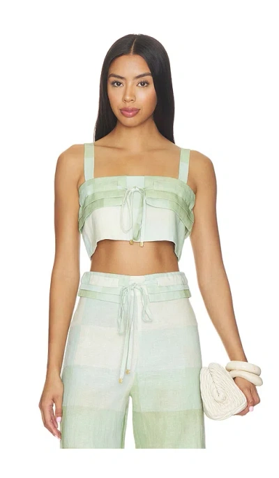 Alexis Oxford Top In Green
