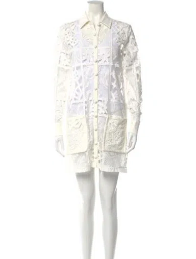 Pre-owned Alexis Paisley Print Mini Dress In Neutral