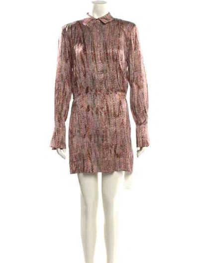 Pre-owned Alexis Paisley Print Mini Dress In Pink