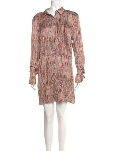 Pre-owned Alexis Paisley Print Mini Dress In Pink