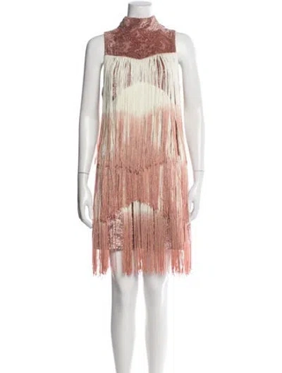 Pre-owned Alexis Paisley Print Mini Dress In Purple