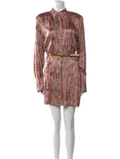 Pre-owned Alexis Paisley Print Mini Dress W/ Tags In Pink