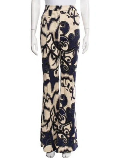 Pre-owned Alexis Paisley Print Wide Leg Pants In Neutrals